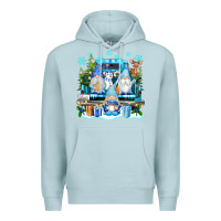 Blue Mist snowman gnome truck Premium Hoodie - texasbilliewilder
