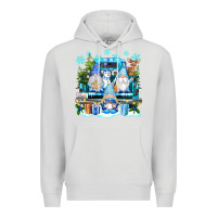 Dove Grey snowman gnome truck Premium Hoodie - texasbilliewilder