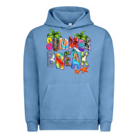Pigment Pebble Blue summer break Urban Hoodie - Zillion Design Studio