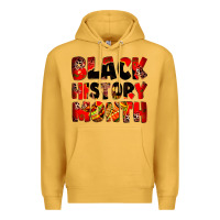 Mustard Black history month juneteenth Premium Hoodie - Zillion Design Studio