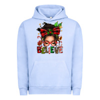Pigment Grape Ice christmas believe afro messy bun Urban Hoodie - texasbilliewilder