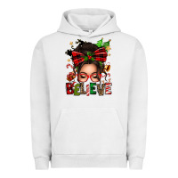 Pigment Lunar Rock christmas believe afro messy bun Urban Hoodie - texasbilliewilder