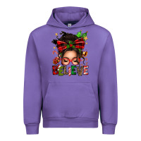 Tulip christmas believe afro messy bun Urban Hoodie - texasbilliewilder