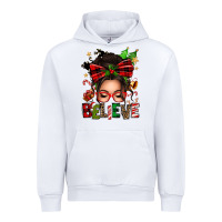 White christmas believe afro messy bun Urban Hoodie - texasbilliewilder