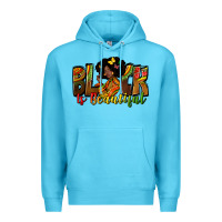 Ocean Blue Black is beautiful juneteenth Premium Hoodie - Zillion Design Studio