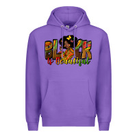 Purple Black is beautiful juneteenth Premium Hoodie - Zillion Design Studio