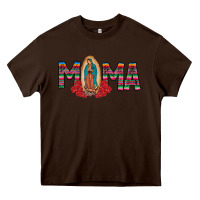 Chocolate Brown Mama Our Lady Heavy Core Tee - CowhideDigitalArt