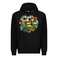 Black Iowa State Map Premium Hoodie - RanaPortraitStore