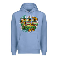 Colony Blue Iowa State Map Premium Hoodie - RanaPortraitStore
