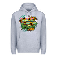 Heather Grey Iowa State Map Premium Hoodie - RanaPortraitStore