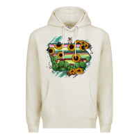Oatmeal Heather Iowa State Map Premium Hoodie - RanaPortraitStore