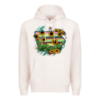 Pale Pink Iowa State Map Premium Hoodie - RanaPortraitStore