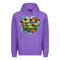 Purple Iowa State Map Premium Hoodie - RanaPortraitStore