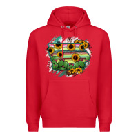 Red Iowa State Map Premium Hoodie - RanaPortraitStore