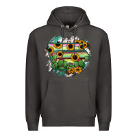 Smoke Iowa State Map Premium Hoodie - RanaPortraitStore