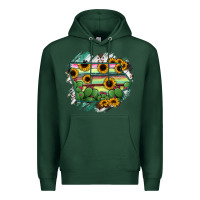 Sports Green Iowa State Map Premium Hoodie - RanaPortraitStore