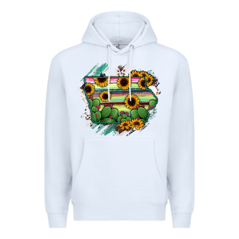 Iowa State Map Premium Hoodie by RanaPortraitStore | Teevron