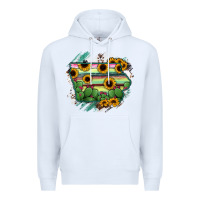 White Iowa State Map Premium Hoodie - RanaPortraitStore