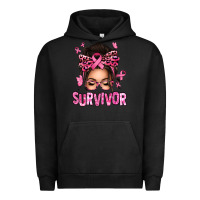 Pigment Black breast cancer survivor afro messy bun Urban Hoodie - texasbilliewilder