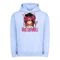Pigment Grape Ice breast cancer survivor afro messy bun Urban Hoodie - texasbilliewilder