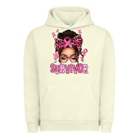 Pigment Pistachio breast cancer survivor afro messy bun Urban Hoodie - texasbilliewilder