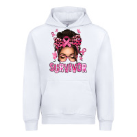White breast cancer survivor afro messy bun Urban Hoodie - texasbilliewilder