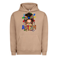 Pigment Burro autism mom afro messy bun Urban Hoodie - texasbilliewilder