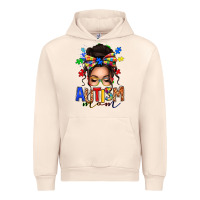 Sandshell autism mom afro messy bun Urban Hoodie - texasbilliewilder