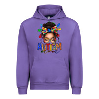 Tulip autism mom afro messy bun Urban Hoodie - texasbilliewilder