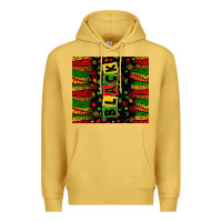 Antique Gold Black license letters  juneteenth Premium Hoodie - Zillion Design Studio