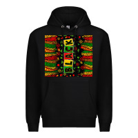 Black Black license letters  juneteenth Premium Hoodie - Zillion Design Studio