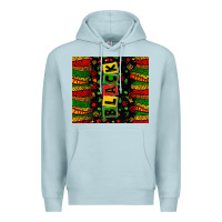 Blue Mist Black license letters  juneteenth Premium Hoodie - Zillion Design Studio