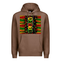 Chestnut Black license letters  juneteenth Premium Hoodie - Zillion Design Studio