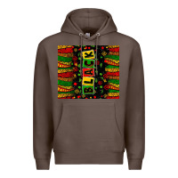 Coffee Black license letters  juneteenth Premium Hoodie - Zillion Design Studio