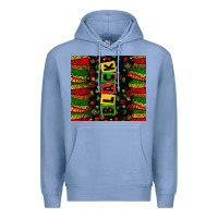 Colony Blue Black license letters  juneteenth Premium Hoodie - Zillion Design Studio