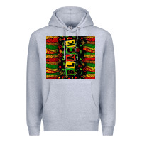 Heather Grey Black license letters  juneteenth Premium Hoodie - Zillion Design Studio