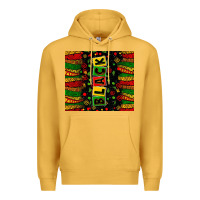 Mustard Black license letters  juneteenth Premium Hoodie - Zillion Design Studio