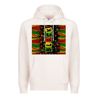 Pale Pink Black license letters  juneteenth Premium Hoodie - Zillion Design Studio