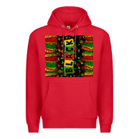Red Black license letters  juneteenth Premium Hoodie - Zillion Design Studio