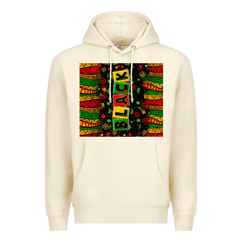 Black License Letters  Juneteenth Premium Hoodie by Zillion Design Studio | Teevron