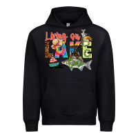 Black living on lake time Urban Hoodie - Zillion Design Studio