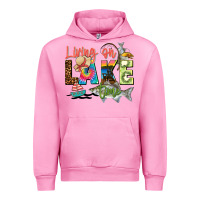 Fuchsia Pink living on lake time Urban Hoodie - Zillion Design Studio