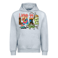 Heather Grey living on lake time Urban Hoodie - Zillion Design Studio