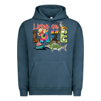 Pigment Midnight Navy living on lake time Urban Hoodie - Zillion Design Studio