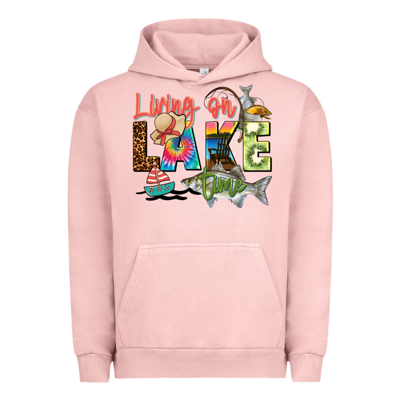 Living On Lake Time Urban Hoodie by Zillion Design Studio | Teevron