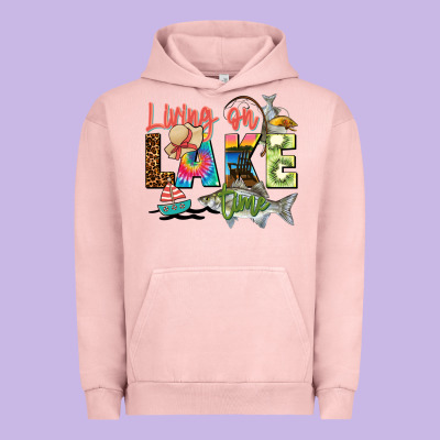 Living On Lake Time Urban Hoodie Designed By Zillion Design Studio