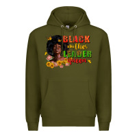 Army Green Black mother leader queen juneteenth Premium Hoodie - Zillion Design Studio