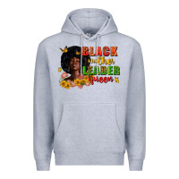 Heather Grey Black mother leader queen juneteenth Premium Hoodie - Zillion Design Studio