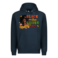 Navy Black mother leader queen juneteenth Premium Hoodie - Zillion Design Studio