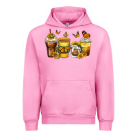 Fuchsia Pink butterfly coffee cups Urban Hoodie - Zillion Design Studio